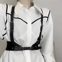 Punk Solid Color Pu Leather Metal Button Belt main image 1