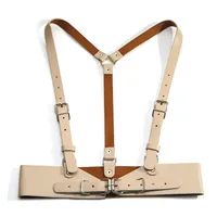Punk Solid Color Pu Leather Metal Button Belt main image 5