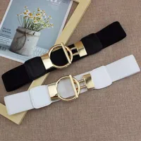Fashion Round Pu Leather Fabric Metal Button Belt main image 3