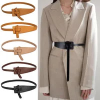 Basic Solid Color Pu Leather Belt main image 1