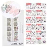 Fashion Solid Color Sequins Rhinestone Nail Patches 1 Set Nail Supplies sku image 7