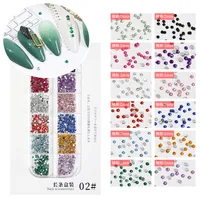 Fashion Solid Color Sequins Rhinestone Nail Patches 1 Set Nail Supplies sku image 2