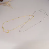 Wholesale Jewelry Simple Style Geometric 304 Stainless Steel Titanium Steel 18K Gold Plated Plating Necklace main image 8