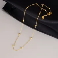 Wholesale Jewelry Simple Style Geometric 304 Stainless Steel Titanium Steel 18K Gold Plated Plating Necklace main image 1