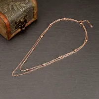Wholesale Jewelry Fashion Geometric 304 Stainless Steel Titanium Steel 18K Gold Plated Rose Gold Plated Plating Layered Necklaces main image 5