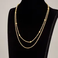Wholesale Jewelry Fashion Geometric 304 Stainless Steel Titanium Steel 18K Gold Plated Rose Gold Plated Plating Layered Necklaces main image 3
