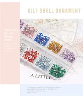 Fashion Solid Color Sequins Rhinestone Nail Patches 1 Set Nail Supplies main image 3