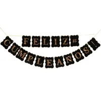 Letter Paper Flag Birthday Decorations sku image 17
