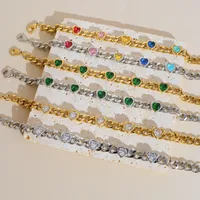 Fashion Heart Shape Stainless Steel Plating Zircon Bracelets main image 1