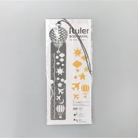 Simple Hollow Delicate Metal Bookmark With Scale Ruler Creative Multifunctional Exquisite Painting Icon Model Ruler sku image 2