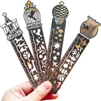 Simple Hollow Delicate Metal Bookmark With Scale Ruler Creative Multifunctional Exquisite Painting Icon Model Ruler main image 5