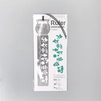 Simple Hollow Delicate Metal Bookmark With Scale Ruler Creative Multifunctional Exquisite Painting Icon Model Ruler sku image 4