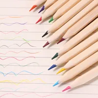 Log Color Barrel Color Lead Children's Painting Graffiti Environmental Protection Solid Color Colorful Pencil Six Angle Rod 12 Colors main image 3
