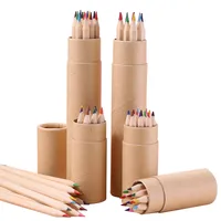 Log Color Barrel Color Lead Children's Painting Graffiti Environmental Protection Solid Color Colorful Pencil Six Angle Rod 12 Colors main image 5
