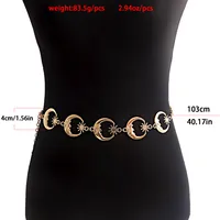 Fashion Moon Metal Plating Waist Chain main image 4