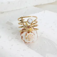 Wholesale Jewelry Fashion Geometric Star 304 Stainless Steel Artificial Rhinestones Open Ring main image 5