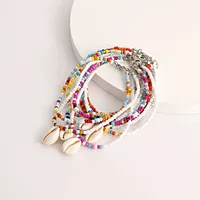 Fashion Shell Alloy Beaded Anklet main image 1