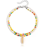 Fashion Shell Alloy Beaded Anklet sku image 3