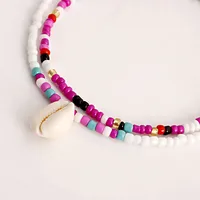 Fashion Shell Alloy Beaded Anklet main image 5