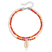 Fashion Shell Alloy Beaded Anklet sku image 2