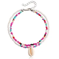 Fashion Shell Alloy Beaded Anklet sku image 5