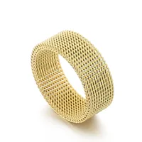 Simple Style Geometric Titanium Steel Plating 18K Gold Plated Women'S Rings main image 3