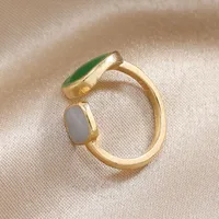 Fashion Geometric Alloy Epoxy Plating Women's Open Ring main image 2