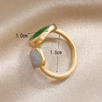 Fashion Geometric Alloy Epoxy Plating Women's Open Ring main image 4