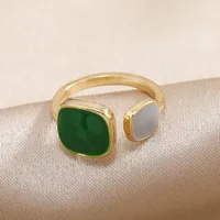 Fashion Geometric Alloy Epoxy Plating Women's Open Ring main image 5