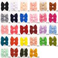 Sweet Solid Color Bow Knot Cloth Hair Clip main image 3