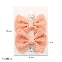 Sweet Solid Color Bow Knot Cloth Hair Clip main image 5