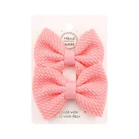 Sweet Solid Color Bow Knot Cloth Hair Clip sku image 12