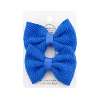 Sweet Solid Color Bow Knot Cloth Hair Clip sku image 8