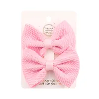 Sweet Solid Color Bow Knot Cloth Hair Clip sku image 9