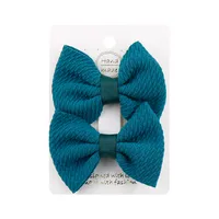 Sweet Solid Color Bow Knot Cloth Hair Clip sku image 18