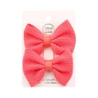 Sweet Solid Color Bow Knot Cloth Hair Clip sku image 13