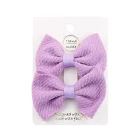 Sweet Solid Color Bow Knot Cloth Hair Clip sku image 16