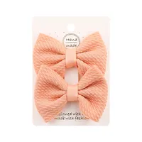 Sweet Solid Color Bow Knot Cloth Hair Clip sku image 19