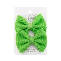 Sweet Solid Color Bow Knot Cloth Hair Clip sku image 20