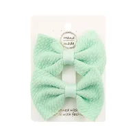 Sweet Solid Color Bow Knot Cloth Hair Clip sku image 22
