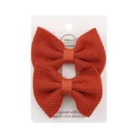 Sweet Solid Color Bow Knot Cloth Hair Clip sku image 23