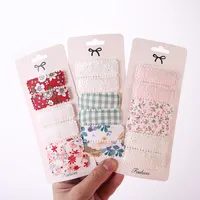 Sweet Geometric Flower Cloth Hair Clip main image 3