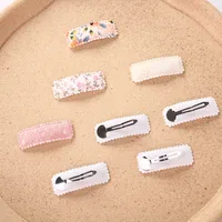 Sweet Geometric Flower Cloth Hair Clip main image 4