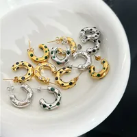 Luxurious Letter 304 Stainless Steel Rhinestones 16K Gold Plated White Gold Plated Gold Plated Ear Studs main image 1