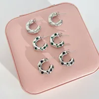 Luxurious Letter 304 Stainless Steel Rhinestones 16K Gold Plated White Gold Plated Gold Plated Ear Studs main image 2