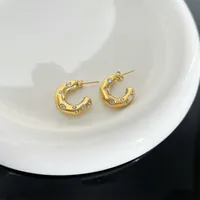 Luxurious Letter 304 Stainless Steel Rhinestones 16K Gold Plated White Gold Plated Gold Plated Ear Studs sku image 2