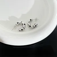 Luxurious Letter 304 Stainless Steel Rhinestones 16K Gold Plated White Gold Plated Gold Plated Ear Studs sku image 4