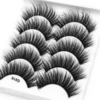 Fashion 5 Pairs Artificial Mink Hair Natural Thick False Eyelashes Wholesale main image 2