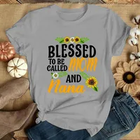 Women's T-shirt Short Sleeve T-shirts Printing Mama Streetwear Letter main image 5