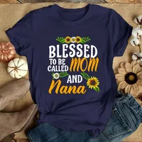 Women's T-shirt Short Sleeve T-shirts Printing Mama Streetwear Letter main image 4
